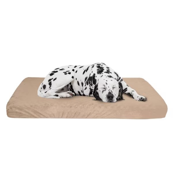 Pet Adobe Orthopedic Pet Bed - Egg Crate & Memory Foam with Washable Cover 46 x 27 x 4 inches - Tan, Pet Adobe, Mfr#: 174378RHM